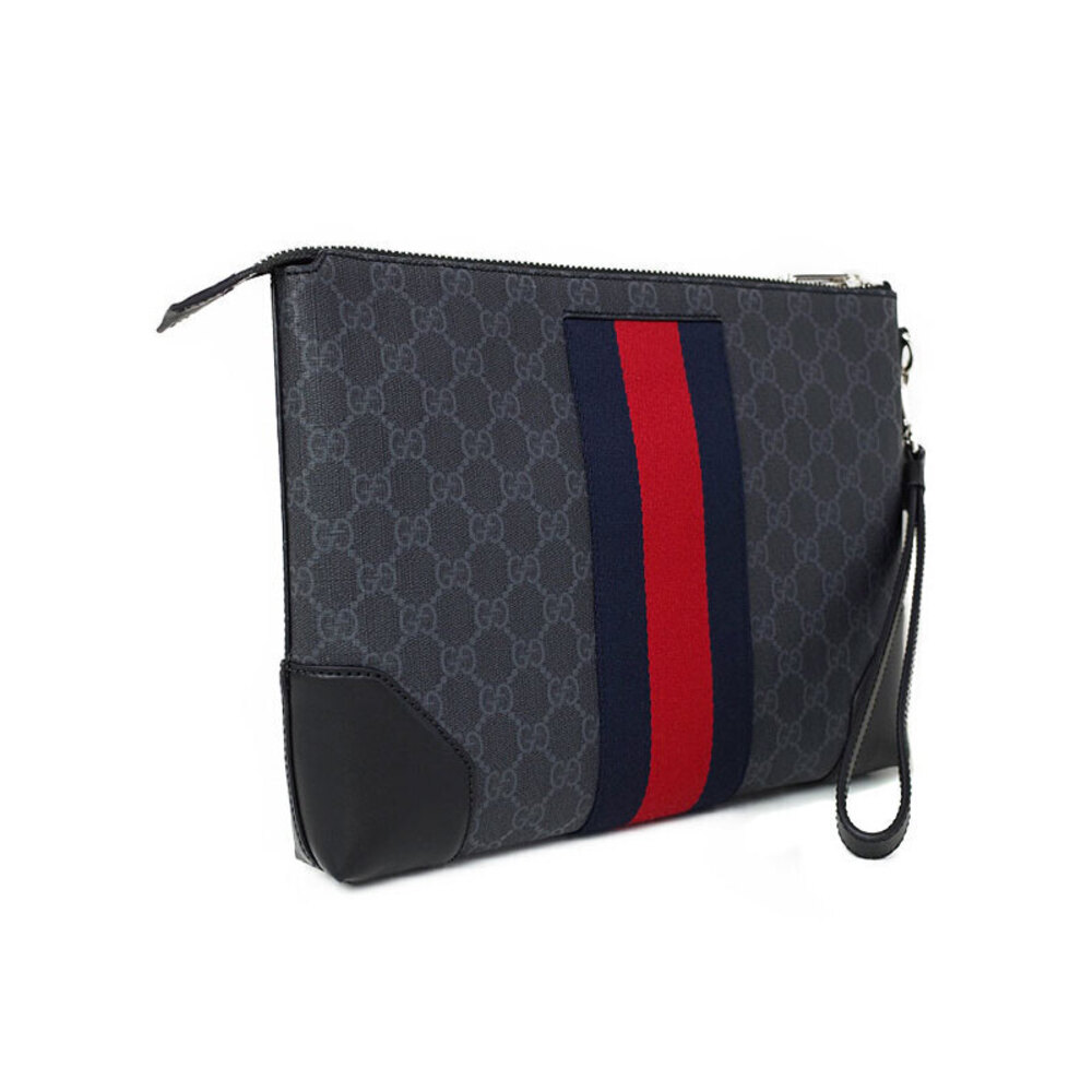 Gucci Supreme Bag Brown GG Clutch Beige - Picture 1 of 5
